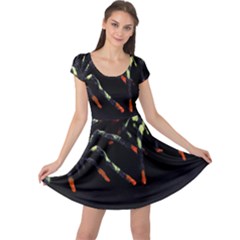 Colorful Spiders For Your Dark Halloween Projects Cap Sleeve Dresses by Simbadda