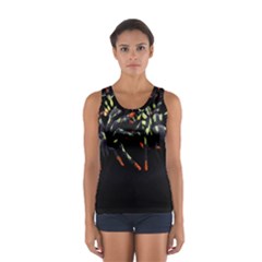 Colorful Spiders For Your Dark Halloween Projects Women s Sport Tank Top  by Simbadda