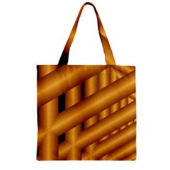 Fractal Background With Gold Pipes Zipper Grocery Tote Bag by Simbadda