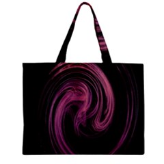 A Pink Purple Swirl Fractal And Flame Style Zipper Mini Tote Bag by Simbadda