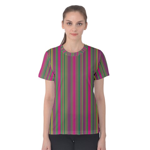 Lines Women s Cotton Tee by Valentinaart