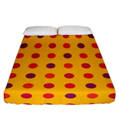 Polka Dots  Fitted Sheet (california King Size) by Valentinaart