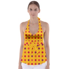 Polka Dots  Babydoll Tankini Top by Valentinaart