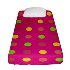 Polka Dots  Fitted Sheet (single Size) by Valentinaart