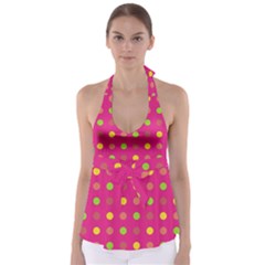 Polka Dots  Babydoll Tankini Top by Valentinaart