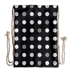 Polka Dots  Drawstring Bag (large) by Valentinaart