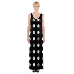 Polka Dots  Maxi Thigh Split Dress by Valentinaart