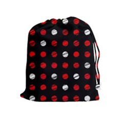 Polka Dots  Drawstring Pouches (extra Large) by Valentinaart