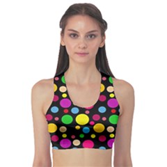 Polka Dots Sports Bra by Valentinaart