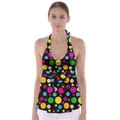 Polka Dots Babydoll Tankini Top by Valentinaart