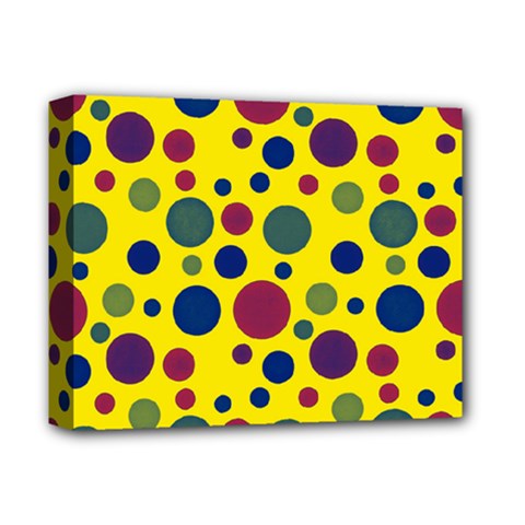 Polka Dots Deluxe Canvas 14  X 11  by Valentinaart