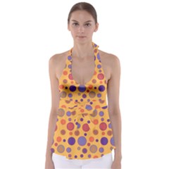 Polka Dots Babydoll Tankini Top by Valentinaart