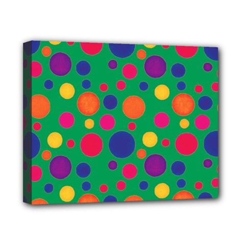 Polka Dots Canvas 10  X 8  by Valentinaart