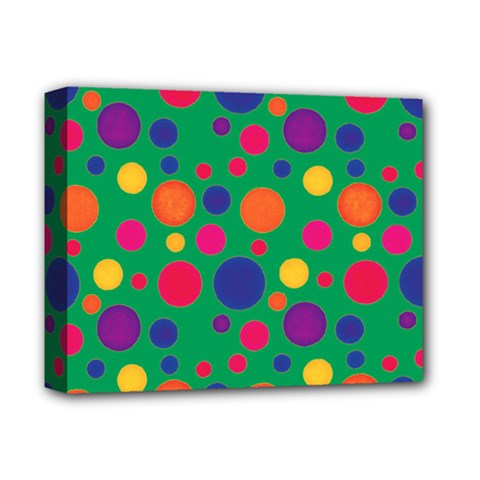 Polka Dots Deluxe Canvas 14  X 11  by Valentinaart