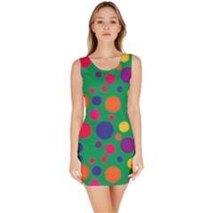 Polka Dots Sleeveless Bodycon Dress by Valentinaart