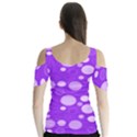 Polka dots Butterfly Sleeve Cutout Tee  View2