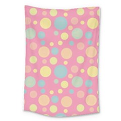 Polka Dots Large Tapestry by Valentinaart