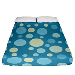 Polka Dots Fitted Sheet (queen Size) by Valentinaart