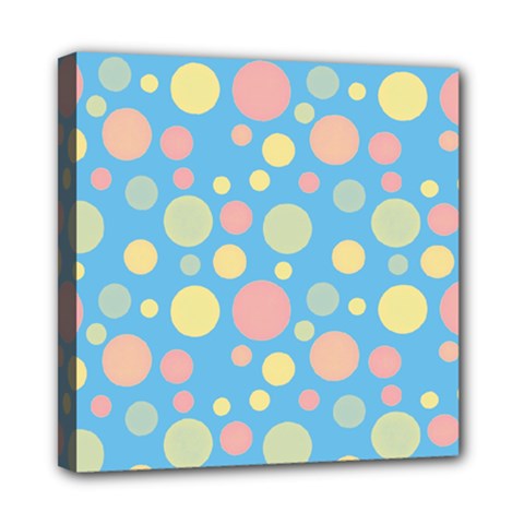 Polka Dots Mini Canvas 8  X 8  by Valentinaart