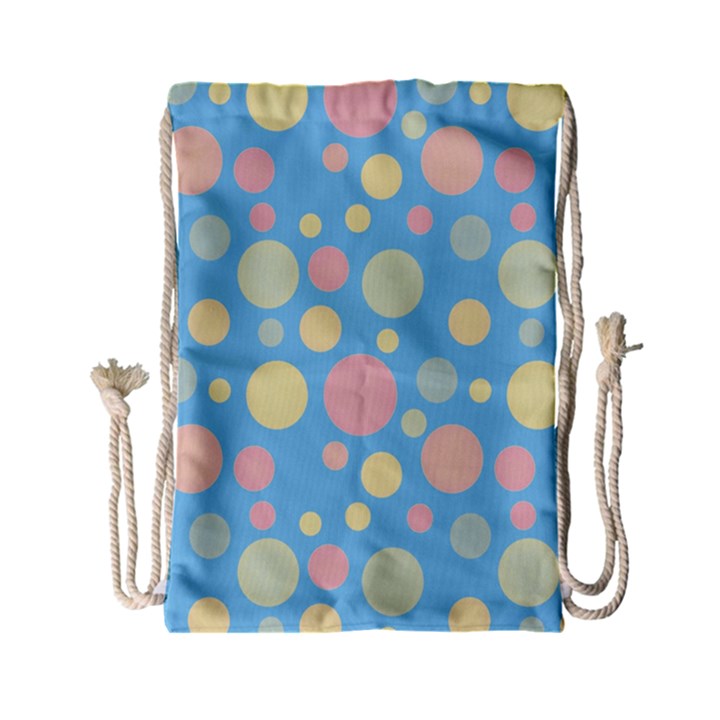 Polka dots Drawstring Bag (Small)