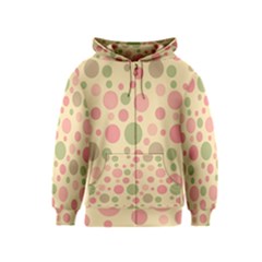 Polka Dots Kids  Zipper Hoodie by Valentinaart