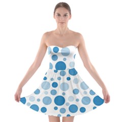 Polka Dots Strapless Bra Top Dress by Valentinaart