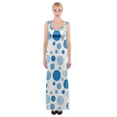 Polka Dots Maxi Thigh Split Dress by Valentinaart