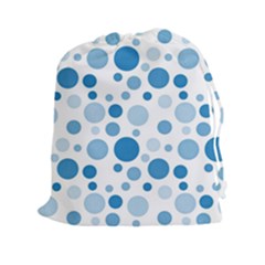 Polka Dots Drawstring Pouches (xxl) by Valentinaart