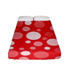 Polka Dots Fitted Sheet (full/ Double Size) by Valentinaart