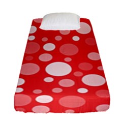 Polka Dots Fitted Sheet (single Size) by Valentinaart