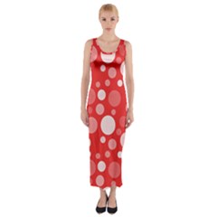 Polka Dots Fitted Maxi Dress by Valentinaart