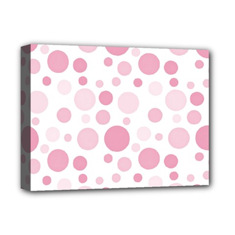 Polka Dots Deluxe Canvas 16  X 12   by Valentinaart