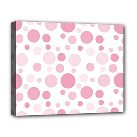 Polka Dots Deluxe Canvas 20  X 16   by Valentinaart