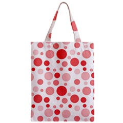 Polka Dots Zipper Classic Tote Bag by Valentinaart