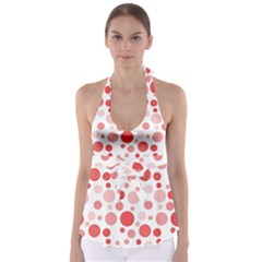 Polka Dots Babydoll Tankini Top by Valentinaart