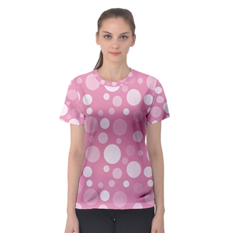 Polka Dots Women s Sport Mesh Tee by Valentinaart