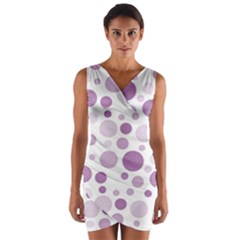 Polka Dots Wrap Front Bodycon Dress by Valentinaart