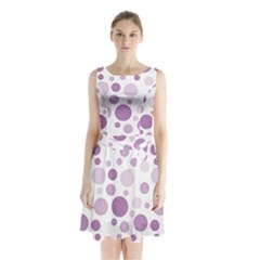 Polka Dots Sleeveless Chiffon Waist Tie Dress by Valentinaart