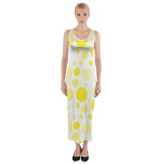 Polka Dots Fitted Maxi Dress by Valentinaart