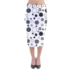 Polka Dots Velvet Midi Pencil Skirt by Valentinaart