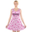 Pattern V-Neck Sleeveless Skater Dress View1