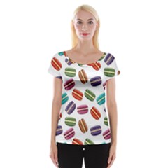 Macaroons  Women s Cap Sleeve Top by Valentinaart