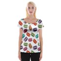 Macaroons  Women s Cap Sleeve Top View1