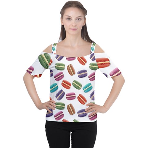 Macaroons  Women s Cutout Shoulder Tee by Valentinaart