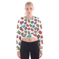 Macaroons  Women s Cropped Sweatshirt by Valentinaart