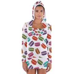 Macaroons  Women s Long Sleeve Hooded T-shirt by Valentinaart