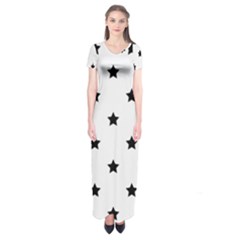 Stars Pattern Short Sleeve Maxi Dress by Valentinaart