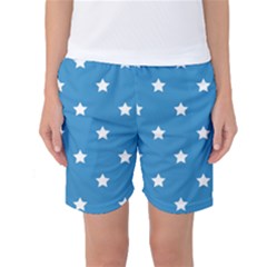 Stars Pattern Women s Basketball Shorts by Valentinaart