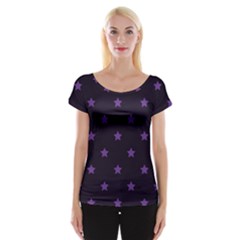 Stars Pattern Women s Cap Sleeve Top by Valentinaart