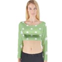 Stars pattern Long Sleeve Crop Top View1